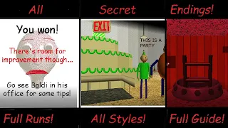 (Guide) Baldi's Basics Classic Remastered: All Secret Endings | Tips, Route, and Post Null Endings