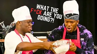 KSI AND DEJI FIGHTING WHILE COOKING FOR 9 MINUTES 😂😂