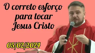 O correto esforço para tocar Jesus Cristo - Padre Mário Sartori - 05/02/24 - Memória Santa Águeda