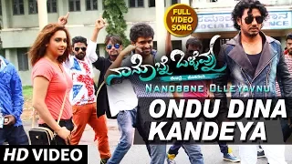 Nanobbne Olleyavnu Video Songs | Ondu Dina Kandeya Video Song | Tavi Theja,Vijay Mahesh,Honey Prince