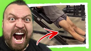 YOUR LEGS DON'T BEND THIS WAY! | Hilarious Gym Fails With Eddie Hall
