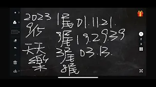 2023/9/15加州彩天天樂尾數推薦 參考看看