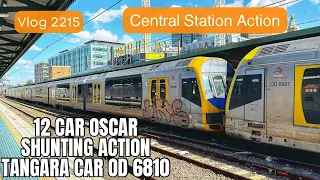 Sydney Trains Vlog 2215: Central Action - 12 Car Oscar - Shunting Action - Tangara Car OD 6810