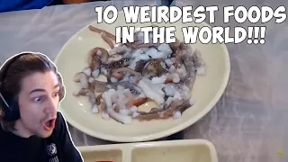 xQc Reacts To 10 WEIRDEST FOODS IN THE WORLD by Trend Wave