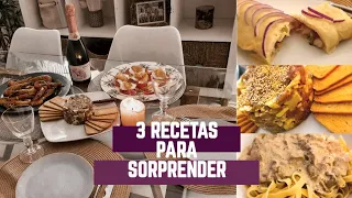 3 CENAS PARA SORPRENDER a tu pareja o invitados...Fáciles, originales y deliciosas!!