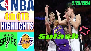 San Antonio Spurs vs Los Angeles Lakers [FULL GAME] 4th QTR Feb 23, 2024 | NBA Highlights 2024
