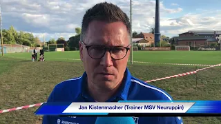 Fußball-Brandenburgliga: Trainer Jan Kistenmacher vom MSV Neuruppin nach 1:3 beim 1. FC Frankfurt