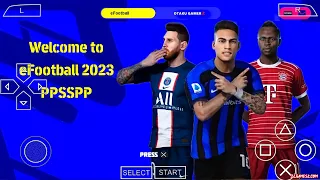 eFOOTBALL PES 2023 PPSSPP UPDATED NEW TRANSFER AND FACE HD AND CAMERA PS4/PS5 & LATEST KITS 22/23