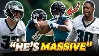 Cooper DeJean & Quinyon Mitchell IMPRESS at Rookie Camp + Eagles SIGN 300lb Aussie Rugby FREAK