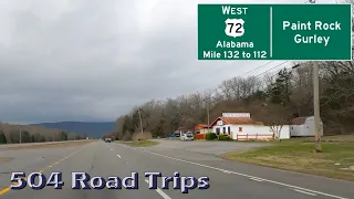 Road Trip #901 - US-72 W - Alabama Mile 132-112 - Woodville/Paint Rock/Gurley