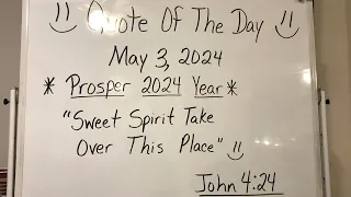 Quote of the Day by Brother Hunt May 3, 2024.