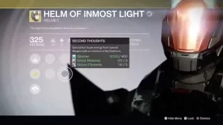 325 Helm of Inmost Light - Exotic Helmet Engram (Destiny April Update)