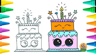 How to draw Cute Birthday Cake EASY #cake drawing #easy #step by step