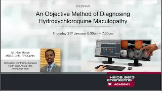 Hani Hasan explaining hydroxychloroquine maculopathy diagnosis