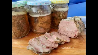 Revelation !! Pork neck in jars for sandwiches, pork neck in jars # domowawędlina