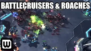 Starcraft 2: ROACHES & BATTLECRUISERS! (Burninantor vs Fullheart)