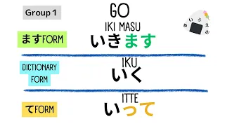 60 Basic Japanese [dictionary form,masu form, te form] #20 JLPT5