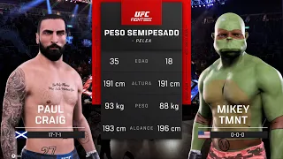 Teenage Mutant Ninja Turtle vs. Paul Craig - EA Sports UFC 5 - Epic Fight
