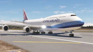 Dangerous Landing of China Airlines Boeing 747 at Miami International Airport - MFS2020