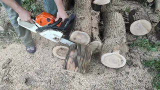 Stihl MS 241 c-m и твердое дерево / Stihl MS 241 c-m and hard firewood