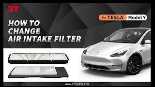 3T Tesla Model 3 Air Intake Cleaner Filter Replacement