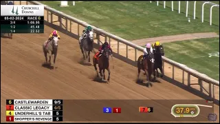 Race 6 From Churchill Downs Comes Down To A Photo Finish Between Castlewarden and Classic Legacy