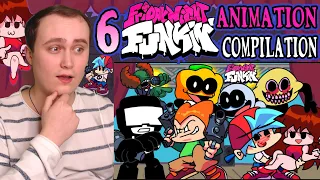 6 FRIDAY NIGHT FUNKIN ANIMATIONS COMPILATION | Reaction | Strong team