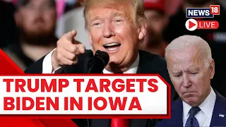 Donald Trump Speech LIVE | Trump Mocks Joe Biden In his Iowa Speech | Donald Trump LIVE News | N18L