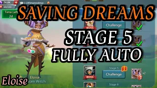 Lords mobile limited challenge saving dreams stage 5 fully auto dream witch stage 5 fully auto 2022