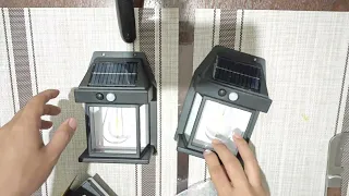 Aesthetic Solar Wall Lamp Unboxing from Lazada