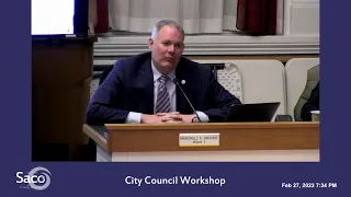 Saco City Council Workshop - February 27, 2023