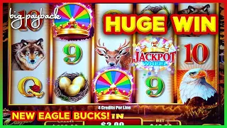 HUGE WIN on NEW Eagle Bucks Dollar King Slots!