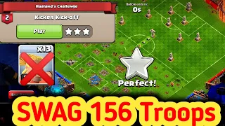 Kicker Kick-off Haaland's Challenge 2 - Easily 3 star with SWAG 156 Troop #record - Clash of Clans