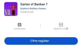 Garten of Banban 7 Mobile Pre-register Now