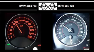 BMW 430d F33 VS. BMW 116i F20 - Acceleration 0-100km/h