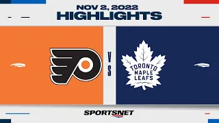 NHL Highlights | Flyers vs. Maple Leafs - November 2, 2022