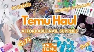 Huge Temu Haul Affordable Nail Supplies | Spring nail haul | Beginner nail supply haul Charms & more