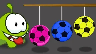 Aprende con Om Nom | Los Colores con Balones de Futbol y Om Nom Jugando