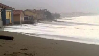 tempête du 06/03/13 la plage du racou argeles sur mer