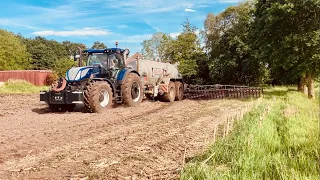 Gülle ausbringen und Pflügen mit New Holland und Stapel - Lohnunternehmen Janssen