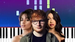 Ed Sheeran - South of the Border ft Camila Cabello & Cardi B (Piano Tutorial)