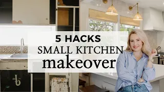 5 Secrets to Transform a NIGHTMARE Kitchen | SMALL KITCHEN MAKEOVER