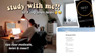 TE LAAT BEGONNEN MET LEREN!! *tips voor veel leren in een korte tijd, motivatie en planning!*