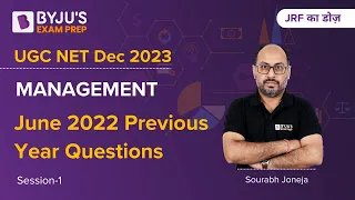 UGC NET Dec 2023 | Management June 2022 Previous Year Questions Part-1 | Sourabh Sir