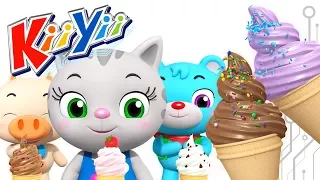 Ice Cream Song | Nursery Rhymes | By KiiYii! | ABCs and 123s