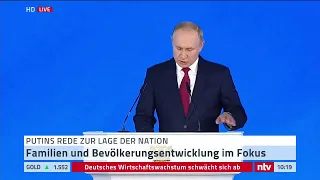 Live: Putin hält Rede zur Lage der Nation