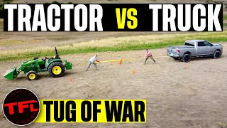 The Ram HD Cummins Takes On a Diesel Heavy Duty Tractor in An Ultimate Tug of War!