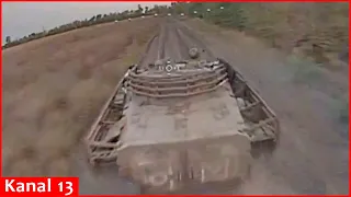 Invaders rushing to battle with armored personnel carrier could not escape from Ukrainian drone