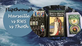 3 current Reading Tarot Systems: Marseille, Rider-Waite-Smith (RWS), and Thoth Comparison!