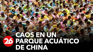 Caos en un parque acuático de China